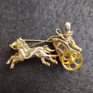 Vintage chariot pin
